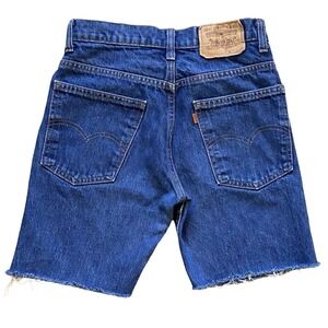 Vtg Levis 517 Orange Tab 29 Blue Jean Shorts Jorts Cutoff 80s 90s
